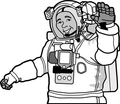 astronaut clip art. domain clip art image