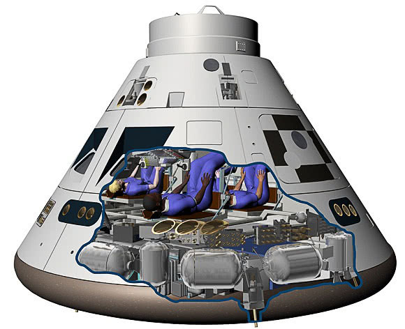 Orion capsule cutaway
