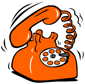 telephone ringing orange
