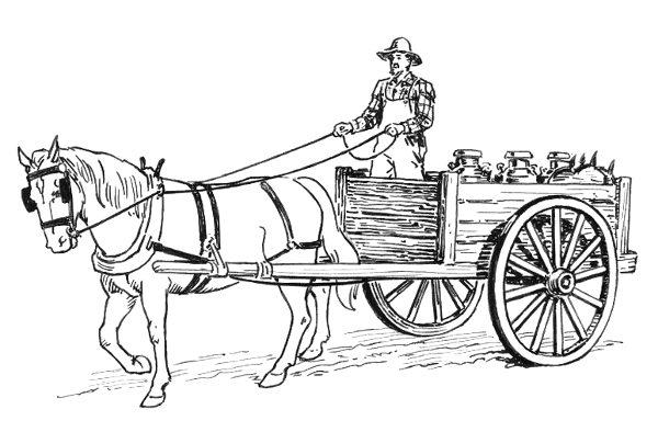 clipart horse drawn wagon - photo #3
