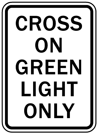 cross on green light only