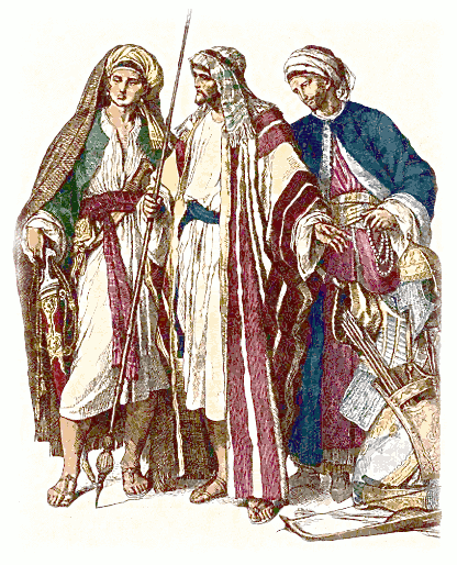 Costumes of Arab men fourth to sixth century