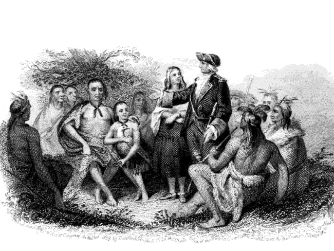 Washington among Creek Indians