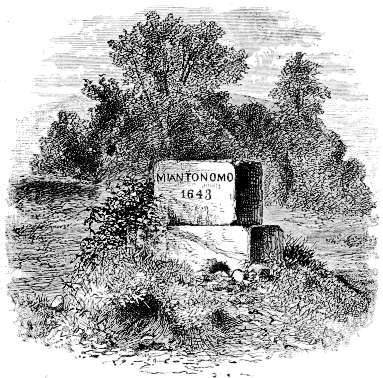 grave of Miantonomoh Narragansett