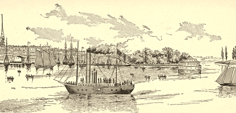 Clermont on her first voyage
