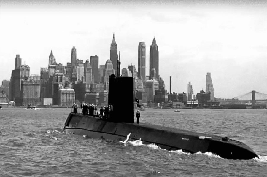 nuclear submarine in New York 1956