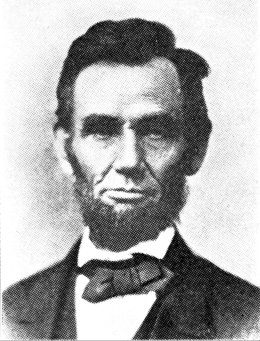 Abraham Lincoln halftone