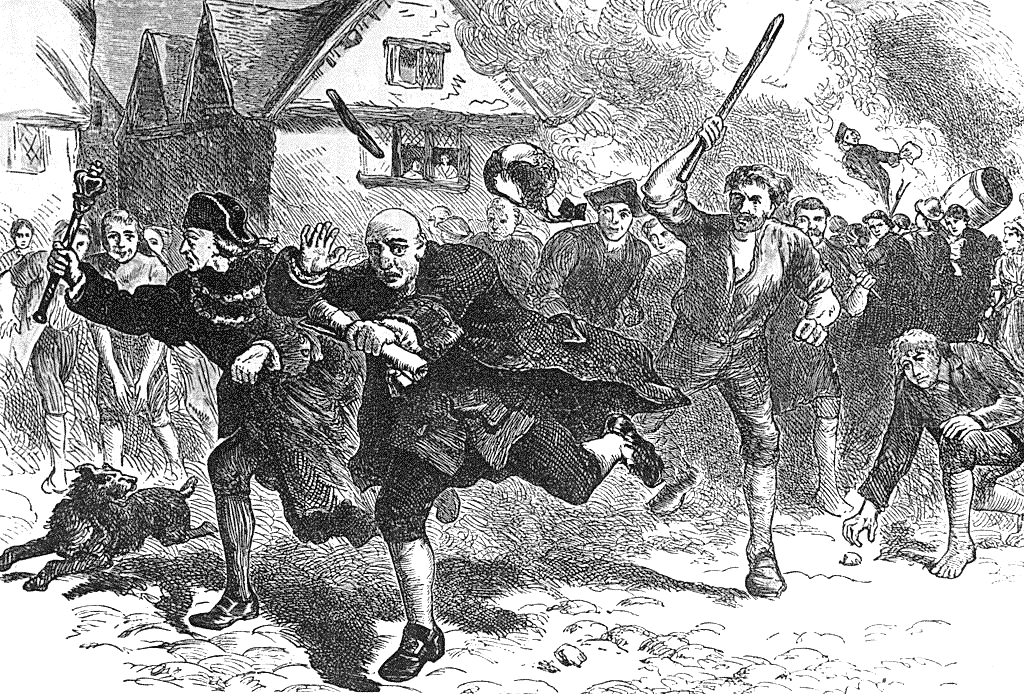 British officials free rioting colonists re Stamp Act