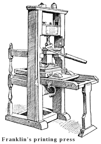 renaissance printing press clipart
