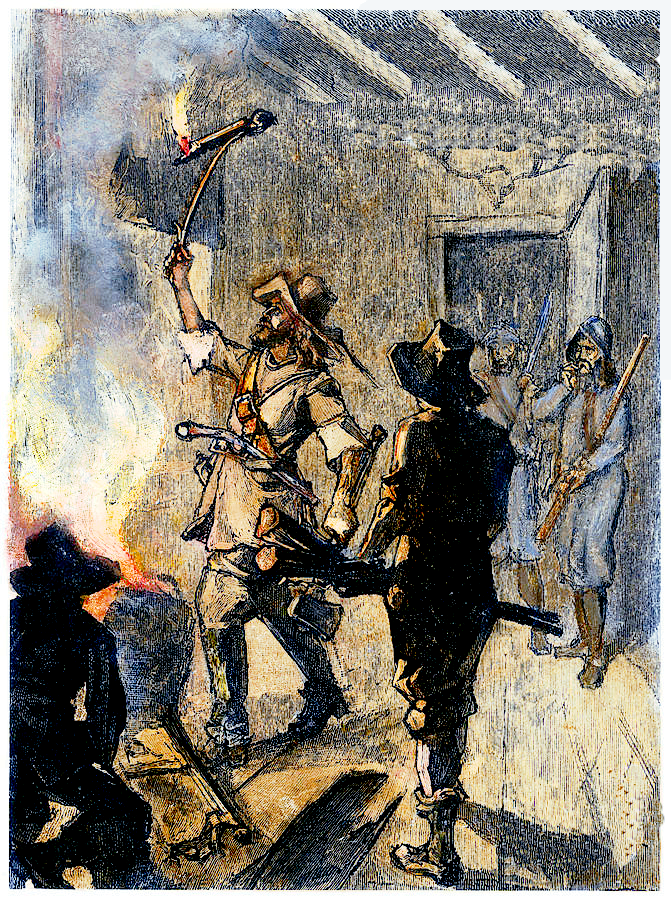 burning of Lawrences home in Jamestown