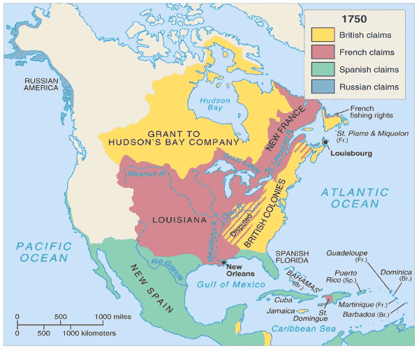 North America 1750