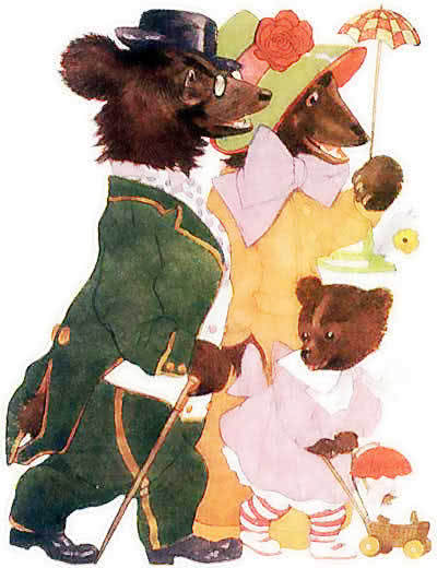 bear family dressed up