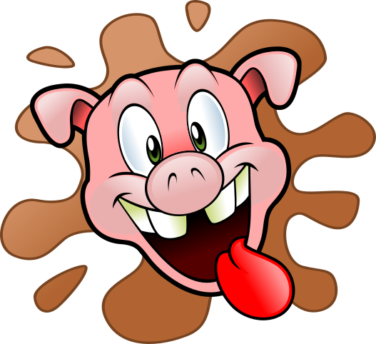 happy pig head