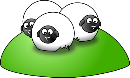 3 cartooon sheep