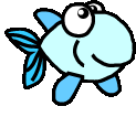 fish smiling blue
