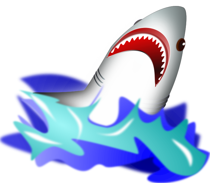 Shark breach clipart