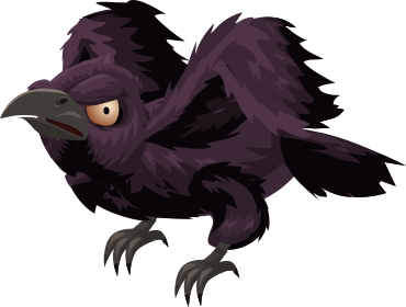 angry raven