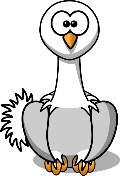 cartoon ostrich