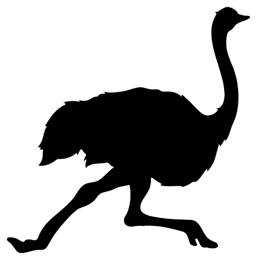 ostrich-running-silhouette