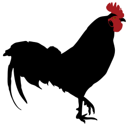 Rooster silhouette 02