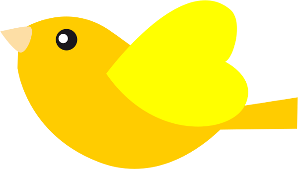 clip art bird yellow