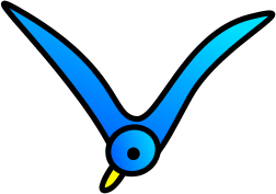 flying blue bird