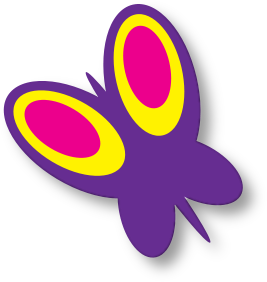 floating purple butterfly