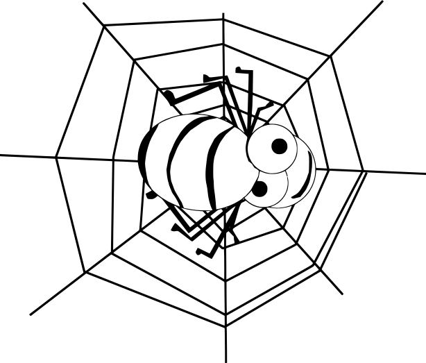 spider-cartoon-3 outline