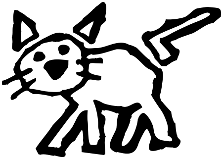Cat child drawing