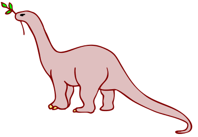 Dinosaur with Leaves