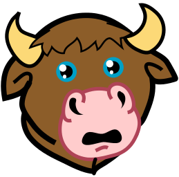 Bull icon worried
