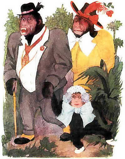 ape family dressed up