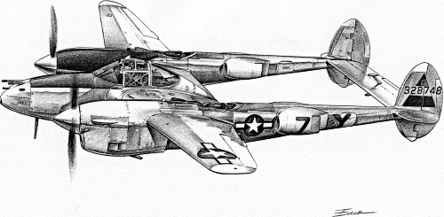 P-38 Lightning  sketch