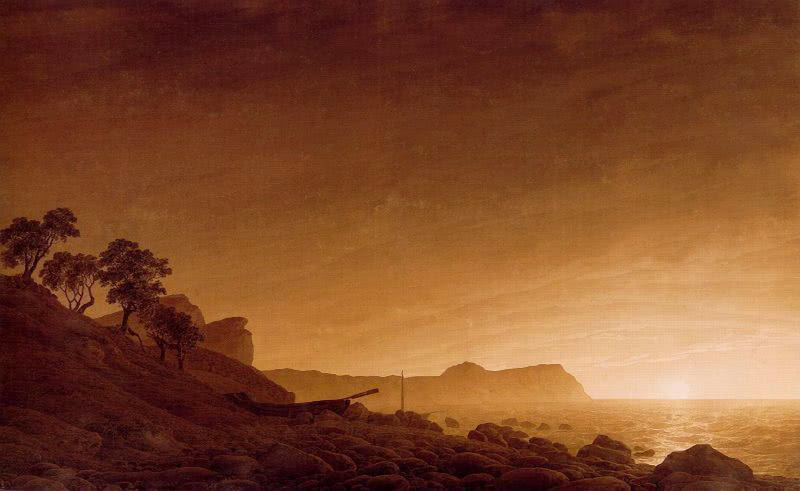 Friedrich  View of Arkona at Moonrise
