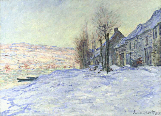 Monet  Lavacourt Under Snow