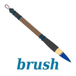 brush with label