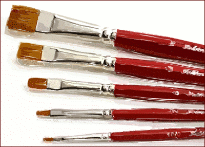 brushes red