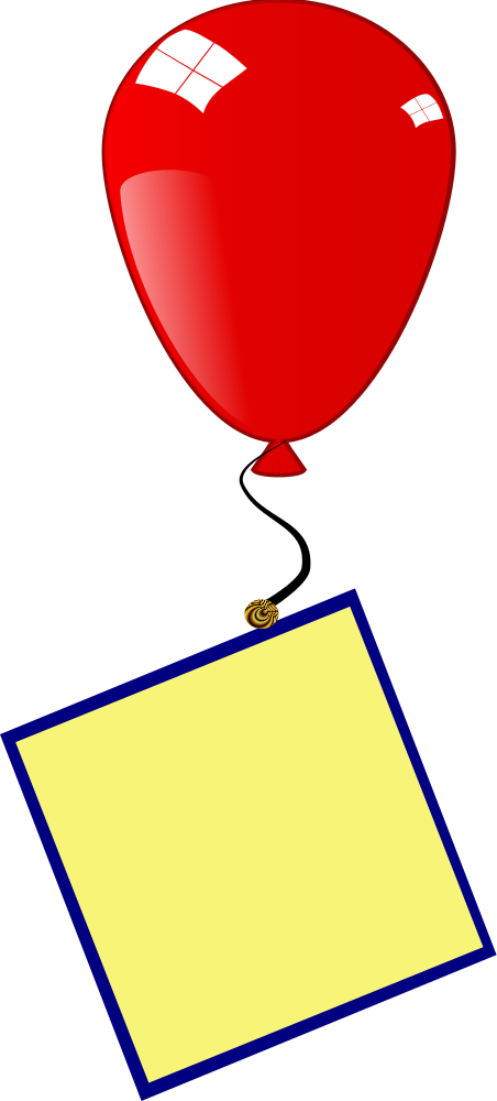 balloon note red