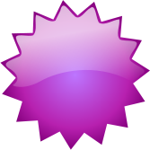glossy button blank purple starburst
