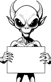 alien-holding-blank-sign