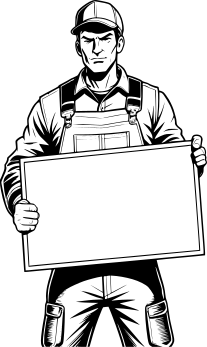 blue-collar-worker-holding-blank-sign