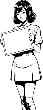 japanese-girl-holding-blank-sign