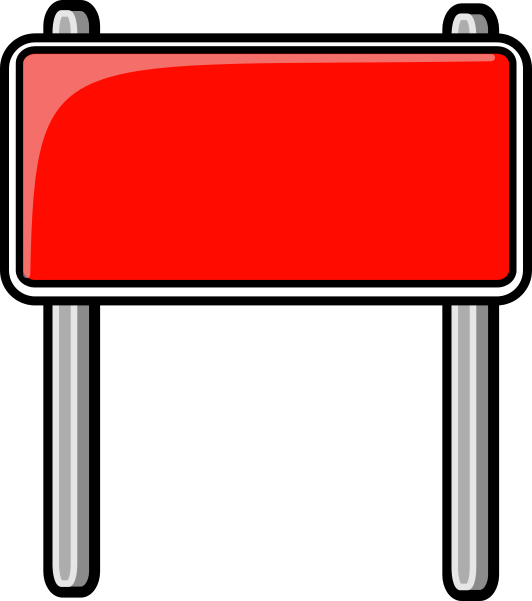 highway sign red