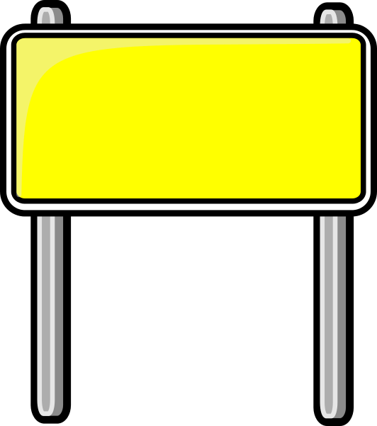 highway sign yellow
