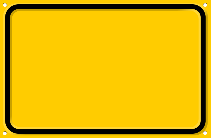 road sign rectangal blank