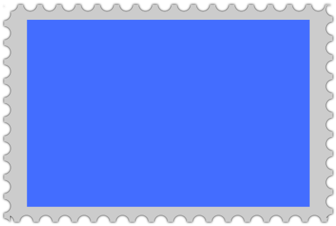Stamp blank blue