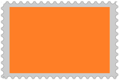 Stamp blank orange