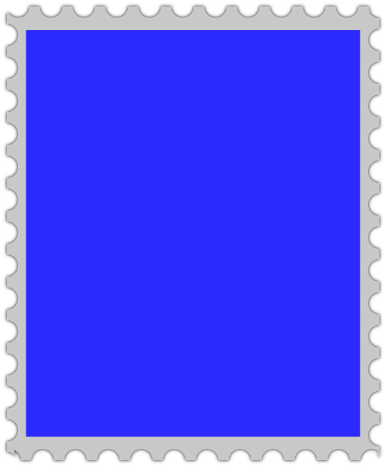 stamp blank vertical blue