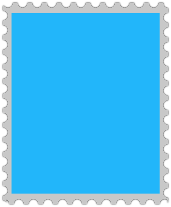 stamp blank vertical cyan