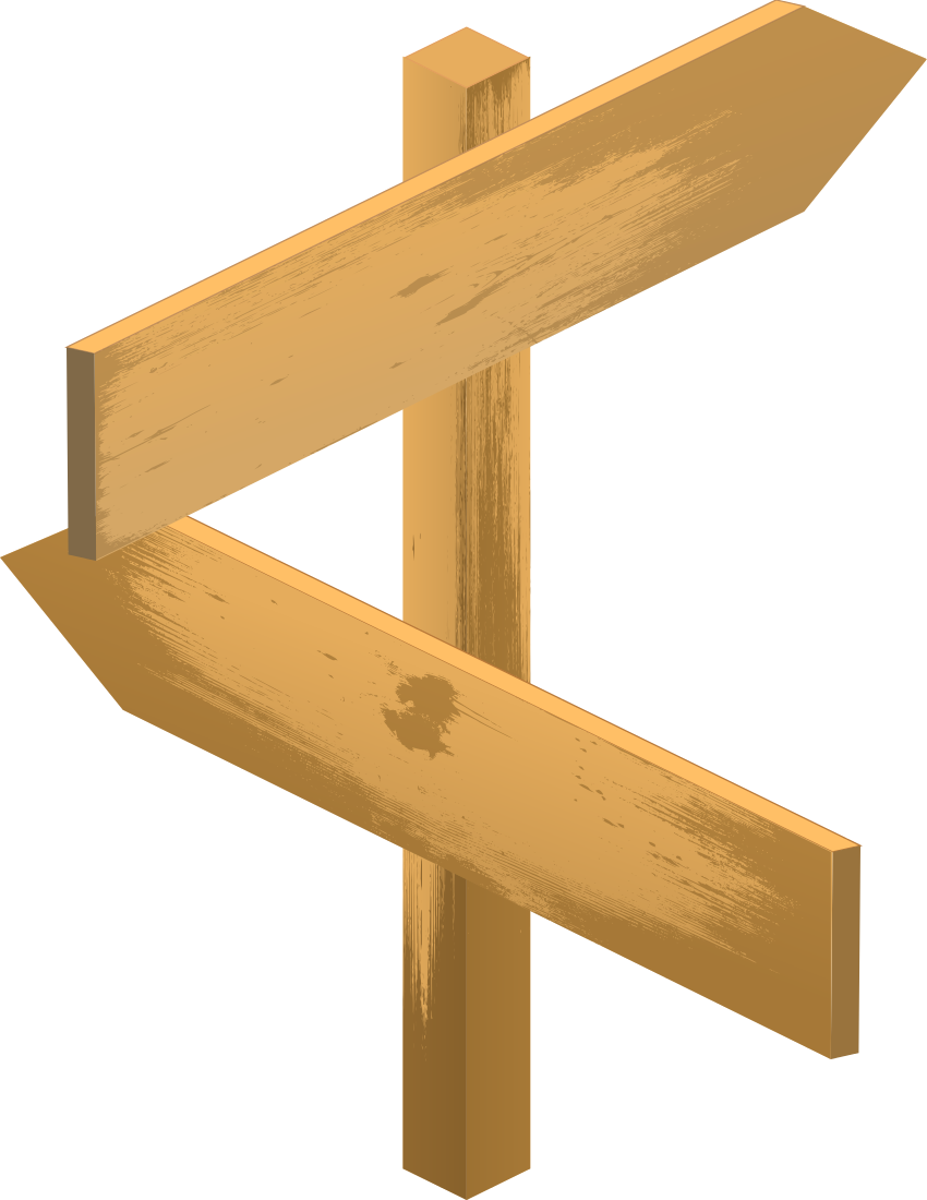 wooden blank arrow sign